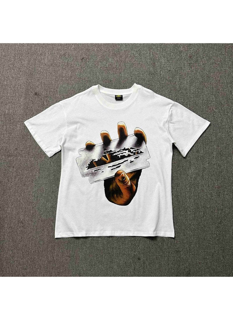 Generic - Mens CORTEIZ Tees Summer Casual Print Loose Fit White - Image 1