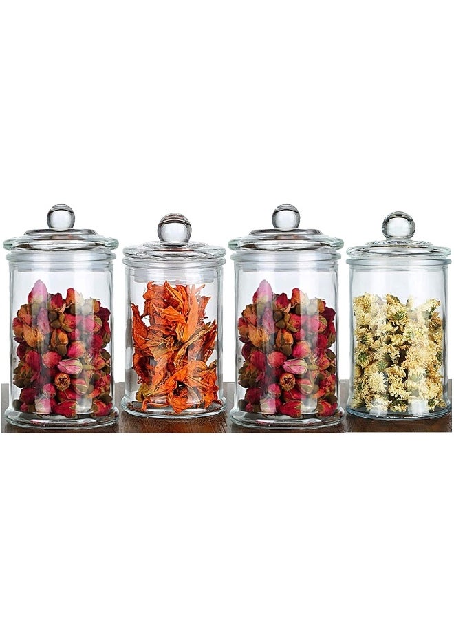 sulfar Glass Storage Jar Sealed Moisture-proof Food Storage Jars With Lid 750 ml Glass Jar (Pack of 4) Transparent  - Image 1