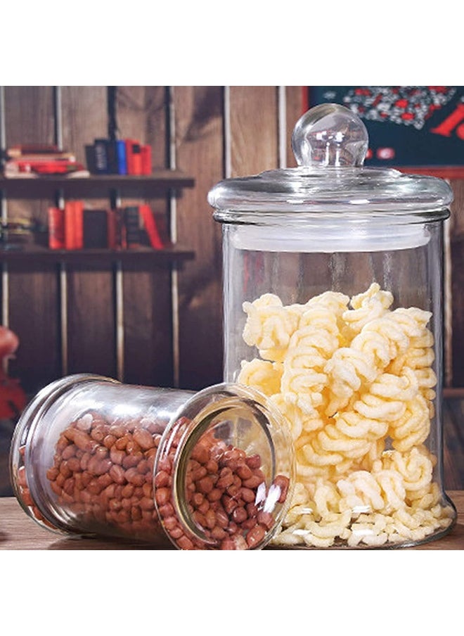 sulfar Glass Storage Jar Sealed Moisture-proof Food Storage Jars With Lid 750 ml Glass Jar (Pack of 4) Transparent  - Image 2