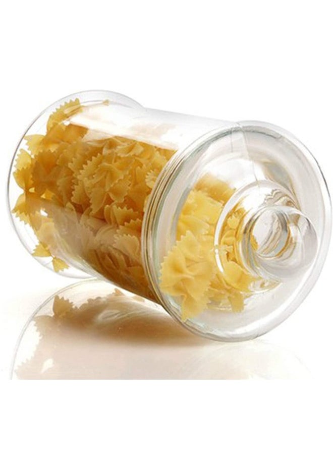 sulfar Glass Storage Jar Sealed Moisture-proof Food Storage Jars With Lid 750 ml Glass Jar (Pack of 4) Transparent  - Image 5