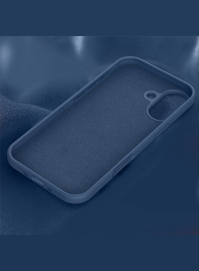 CATANES 2 Packs Silicone Protective Phone Case for iPhone 17 - Soft Anti-Scratch Microfiber Lining Ultra Slim Drop Protection Phone Cover with Privacy Screen Protector - Blue - Image 3