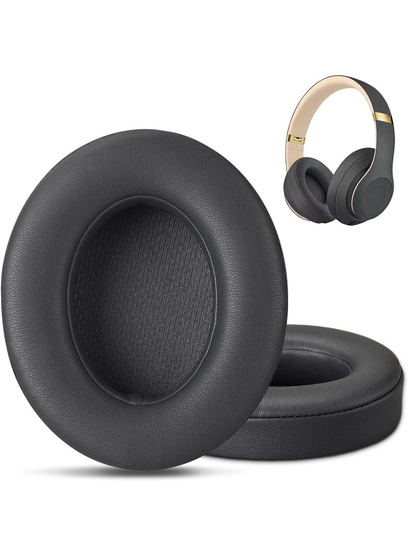 KISSUN Headphone Earpad for Beats Studio 3 Replacement Ear Pads Grey, Beats Studio Wireless Replacement Ear Pads Replacement Earpads for Beats Studio 3 Beats Studio 2,Beats Studio 3 Wireless Ear Cushions (Titanium Black) - Image 1