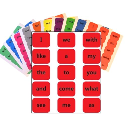 Royalty Essentials Sight Words Word Stickers Educational Learning Stickers for Classroom Homeschool Resource Study Aid Word Flash Cards Learning Stickers Words Pack - Image 1