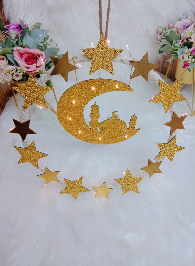 DubaiGallery شمعة LED مضيئة لعيد مبارك زينة رمضان للمنزل حفلة إسلامية مسلمة زينة عيد كريم رمضان - Image 1