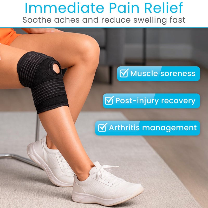 Arctic Flex Multi-Purpose Ice Pack Wrap - Reusable Gel Ice Packs for Ankle Injuries, Hot & Cold Compression Therapy for Pain Relief, Plantar Fasciitis, Achilles Tendonitis, Knee, Elbow & Hand Pain - Image 3