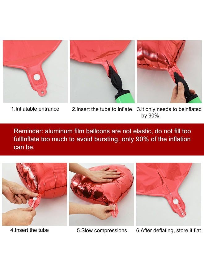 BEISHIDA 20 Pcs Heart Balloons 18 inch Metal Red Heart Shape Foil Balloons Neutral Love Balloon for Proposal Marriage,Valentines Day, Brithday Decorations - Image 3