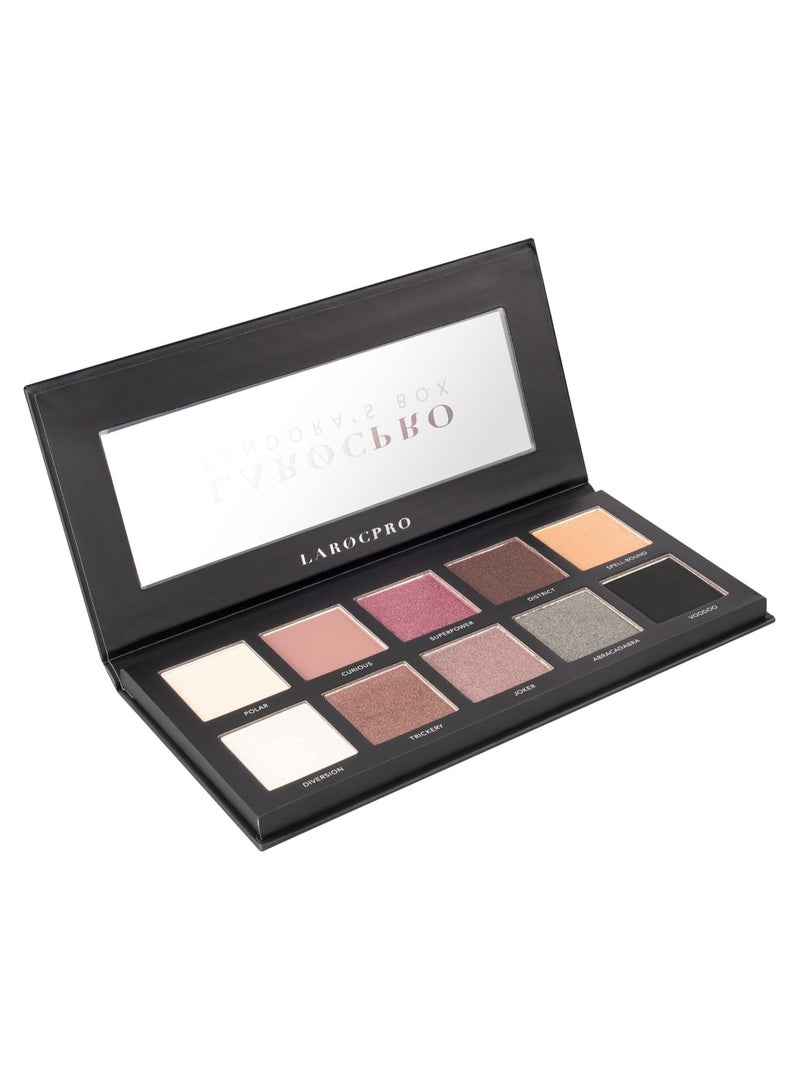 LAROC PRO Pandora's Box Eyeshadow Palette High Pigment Smokey Nude and Neutral Matte and Metallics Taupe Brown White Gold and Black Eyeshadow Eye Shadow Makeup Palette - Image 2