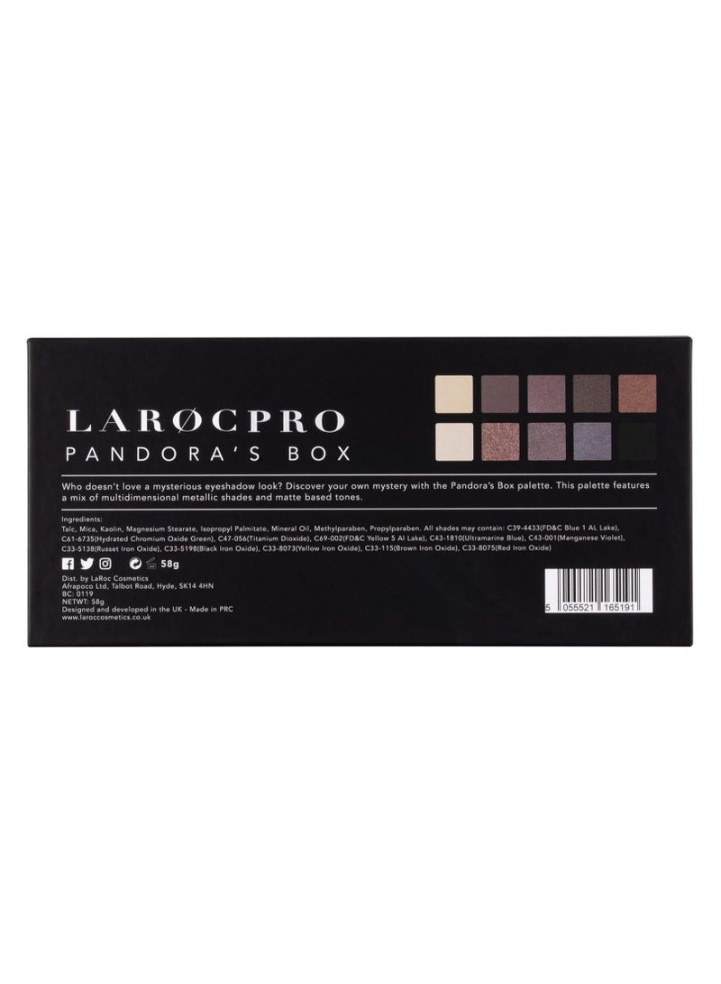 LAROC PRO Pandora's Box Eyeshadow Palette High Pigment Smokey Nude and Neutral Matte and Metallics Taupe Brown White Gold and Black Eyeshadow Eye Shadow Makeup Palette - Image 5