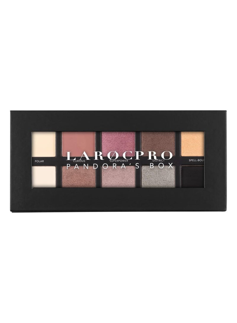 LAROC PRO Pandora's Box Eyeshadow Palette High Pigment Smokey Nude and Neutral Matte and Metallics Taupe Brown White Gold and Black Eyeshadow Eye Shadow Makeup Palette - Image 4
