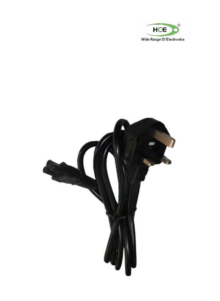 HCE High Grade Power Adapter Cable Black 2meter 