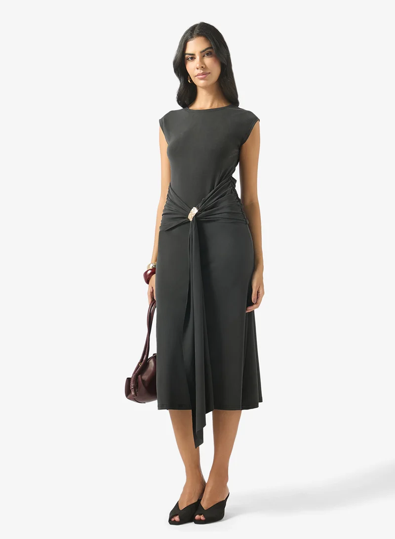 Ella  A-line Dress With Drape Waist for Women | Best Price UAE