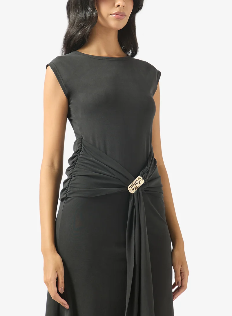 Ella  A-line Dress With Drape Waist for Women | Best Price UAE