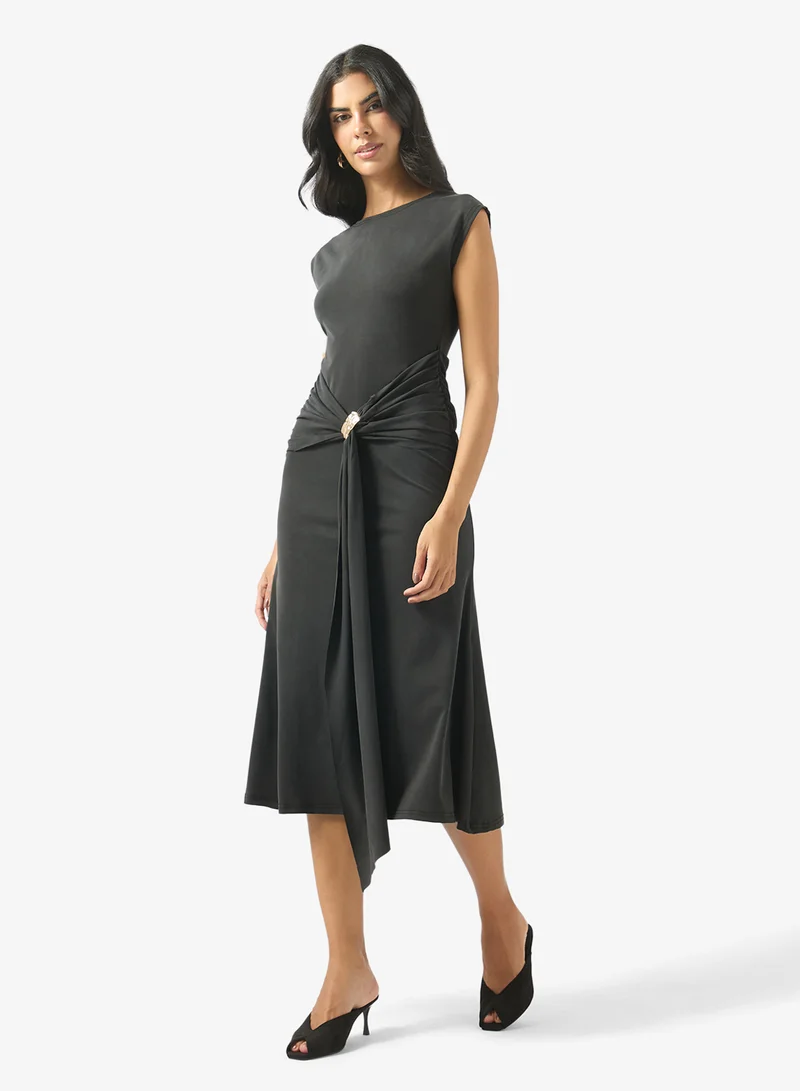 ايلا A-line Dress With Drape Waist