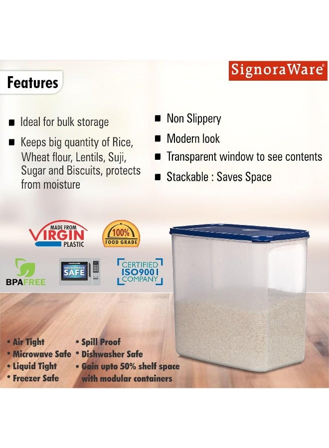 Signoraware Large 9 Litres Modular Multi-Purpose Plastic Containers with Lid | Kitchen Food Grade BP - Image 4