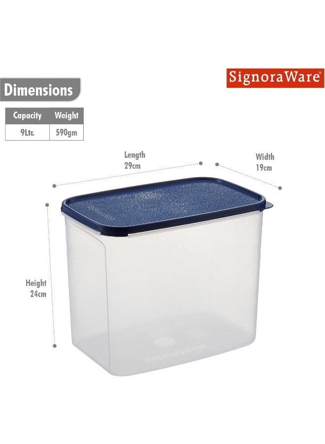 Signoraware Large 9 Litres Modular Multi-Purpose Plastic Containers with Lid | Kitchen Food Grade BP - Image 2