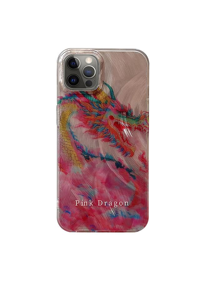 Zaboon Case For iPhone 12 Pro Creative Oil Painting Colorful Dragon TPU Shockproof Phone Case - Image 1