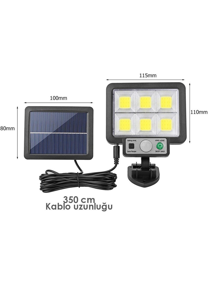 Technosmart 6-Eye 72COB LED Solar USB Garden Lighting Motion Sensor Solar Energy Lamp  - Image 4