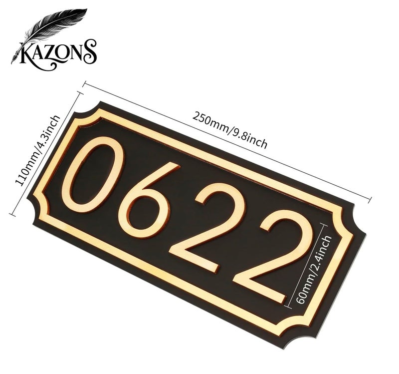 KAZONS House Numbers for Outside, Address Plaques, Mailbox Numbers, 2 Sets of Numbers from 0-9, Personalized Address Signs for House, Mailbox, Apartment, Office, Hotel, Classroom, Non-metal House Numbers - Image 4