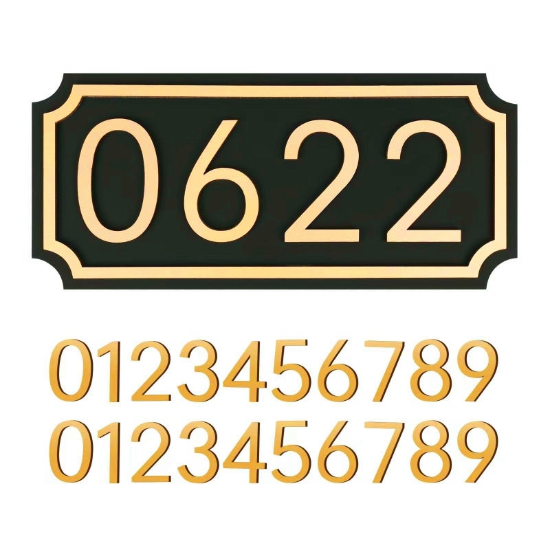 KAZONS House Numbers for Outside, Address Plaques, Mailbox Numbers, 2 Sets of Numbers from 0-9, Personalized Address Signs for House, Mailbox, Apartment, Office, Hotel, Classroom, Non-metal House Numbers - Image 1