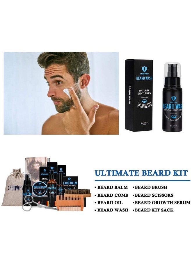 Ceenwes - Beard Grooming Kit With Beard Oil Beard Wash Beard Balm Beard Growth Serum Unique Gifts Beard Growth Kit For Boyfriend - Image 1