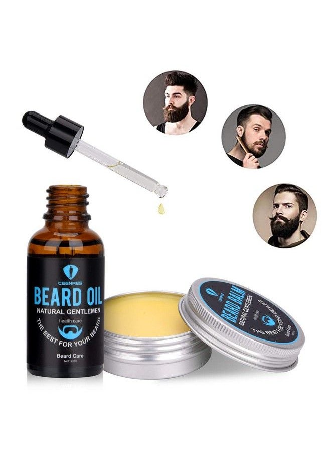 Ceenwes - Beard Grooming Kit With Beard Oil Beard Wash Beard Balm Beard Growth Serum Unique Gifts Beard Growth Kit For Boyfriend - Image 1