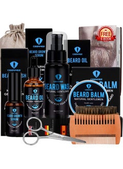 Ceenwes Beard Grooming Kit With Beard Oil Beard Wash Beard Balm Beard Growth Serum Unique Gifts Beard Growth Kit For Boyfriend  - Image 2