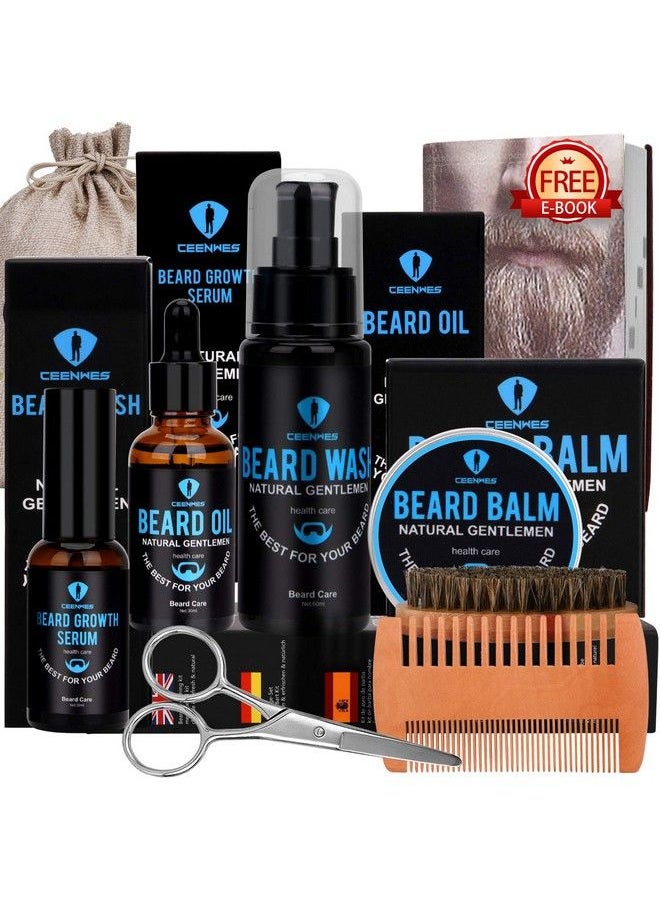 Ceenwes - Beard Grooming Kit With Beard Oil Beard Wash Beard Balm Beard Growth Serum Unique Gifts Beard Growth Kit For Boyfriend - Image 1