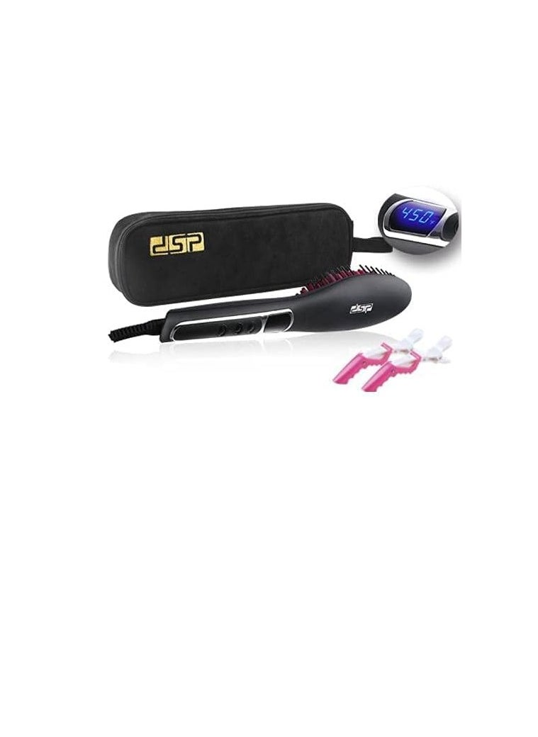DSB - Thermal Straightening and Styling Hair Brush by DSP, Ceramic, Dark Beige/Tan - Image 1