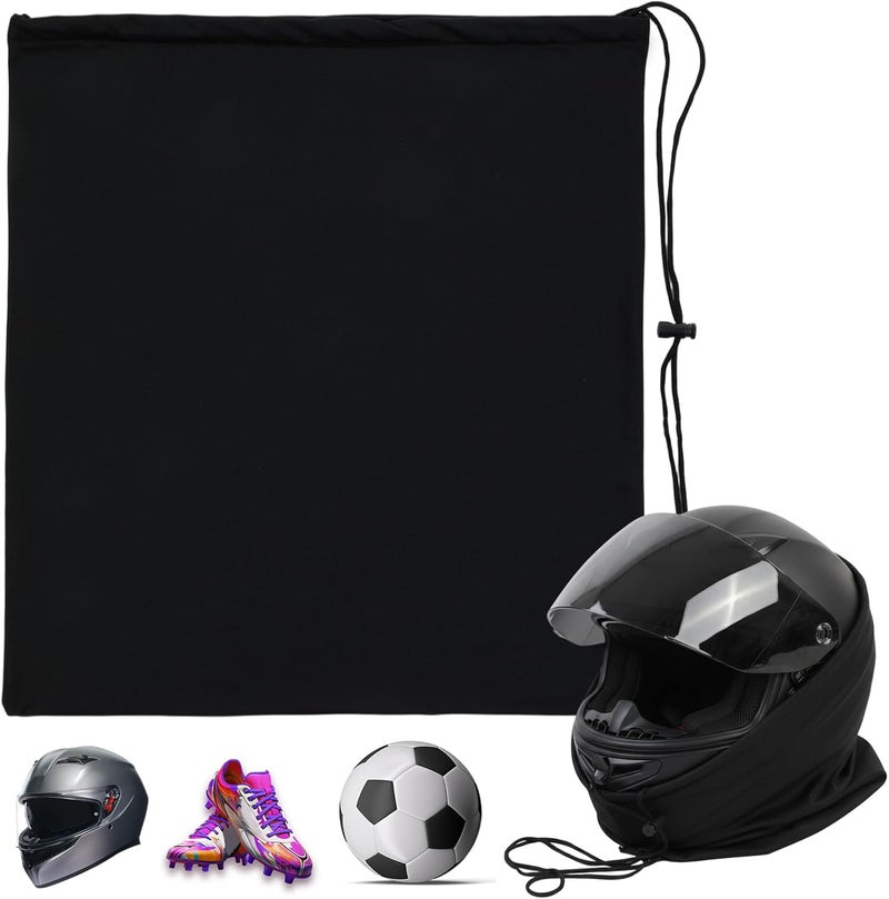 Bremorou Helmet Bag for Motorcycle, Welding, and Sports Helmets - Large Capacity, Lightweight with Drawstring Locking (Black) - Image 1