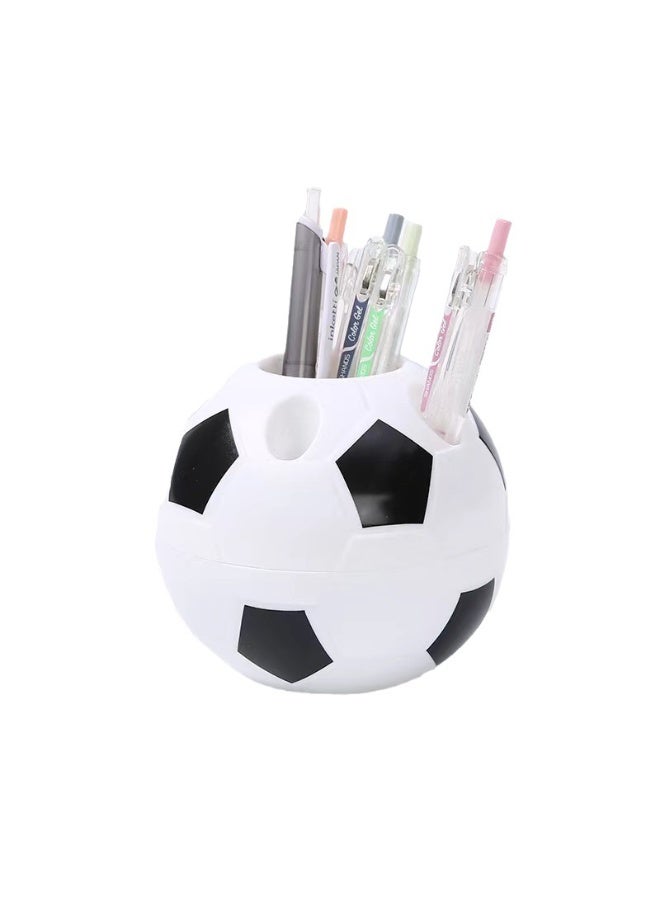 Plastic pen holder, soccer ball pen holder, multi-functional student pen holder, plastic storage pen holder, toothpaste and toothbrush storage box - Image 1