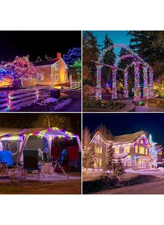 إيروريكس مجموعة من 2 قطعة من مصابيح Fairy Lights بطول 32.8 قدم، 100 مصباح LED متلألئ يعمل بالبطارية مع جهاز تحكم عن بعد بـ 8 أوضاع توقيت وقابلية التعتيم لغرف النوم والديكور الداخلي والخارجي، لون أبيض دافئ بطول 10 أمتار، مجموعة من 2 قطعة  - Image 4