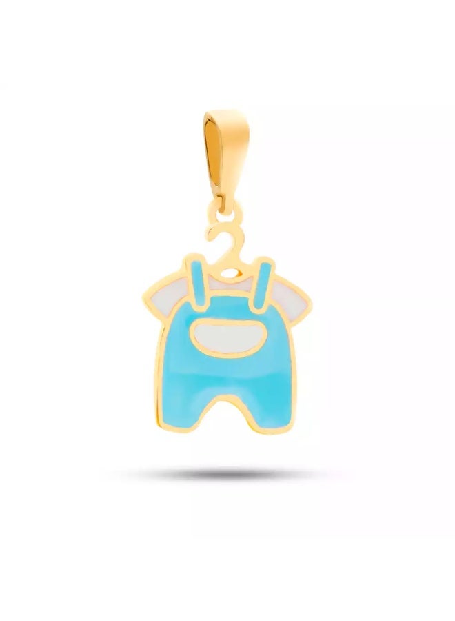 روبي آرت الذهب قلادة من الذهب الخالص عيار 18 قيراطًا مرصعة بالياقوت للأولاد - 0.83 جرام - Image 1