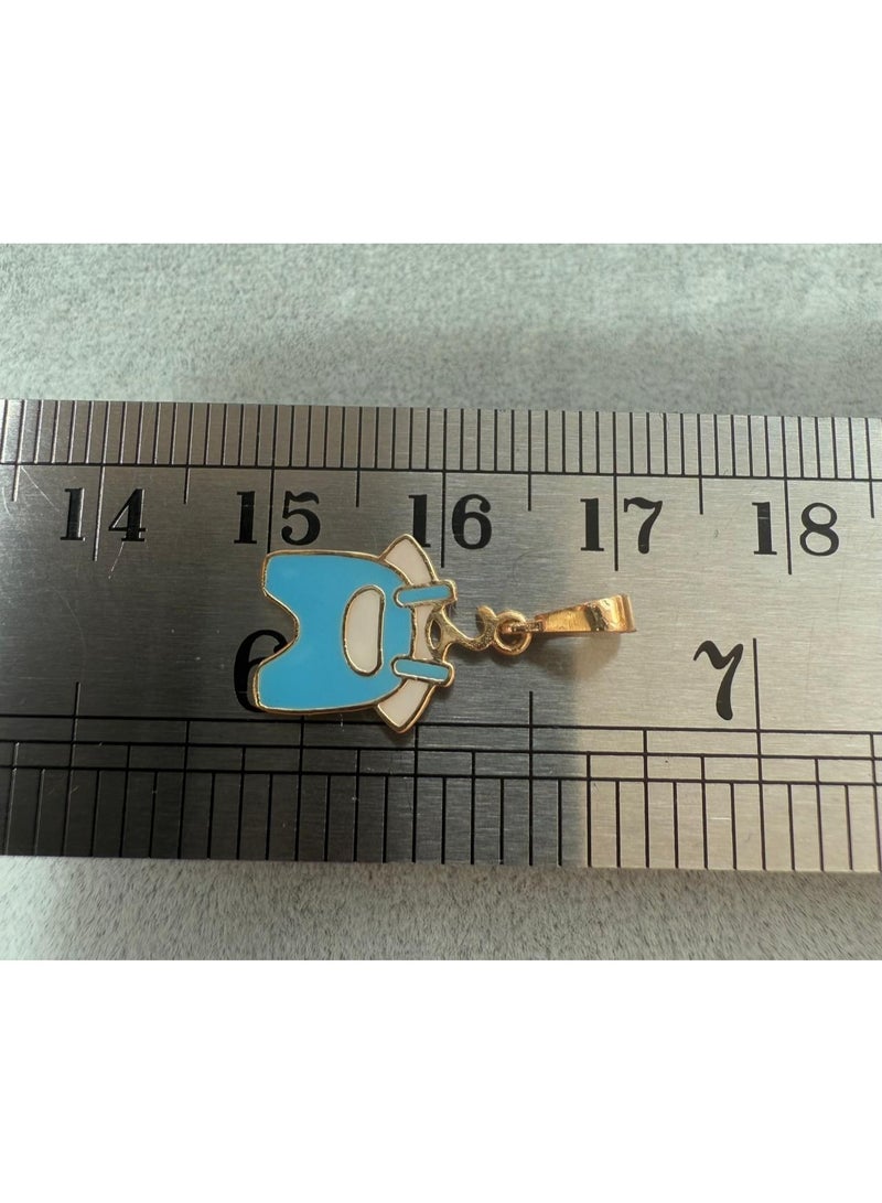 روبي آرت الذهب قلادة من الذهب الخالص عيار 18 قيراطًا مرصعة بالياقوت للأولاد - 0.83 جرام - Image 4