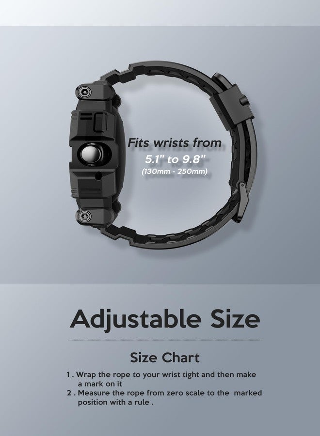 I-blason حافظة i-Blason Armorbox لساعات Google Pixel Watch 2 مع حزام - مضادة للخدش، قابلة للتعديل، مقاومة للصدمات، حزام رياضي واقي لساعات Pixel (2023/2022)، أسود - Image 3