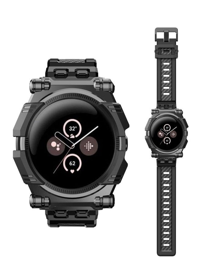 I-blason حافظة i-Blason Armorbox لساعات Google Pixel Watch 2 مع حزام - مضادة للخدش، قابلة للتعديل، مقاومة للصدمات، حزام رياضي واقي لساعات Pixel (2023/2022)، أسود - Image 2