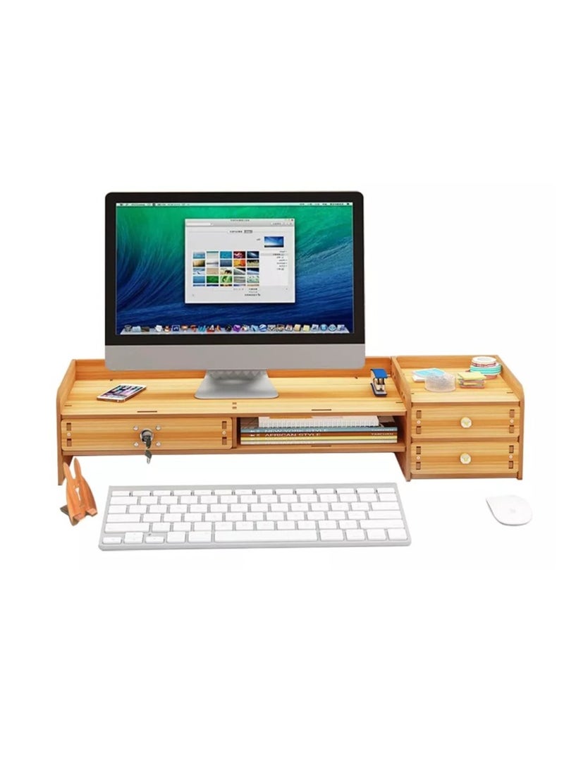 Generic - Monitor Base And Desktop Storage With Drawers - Image 1