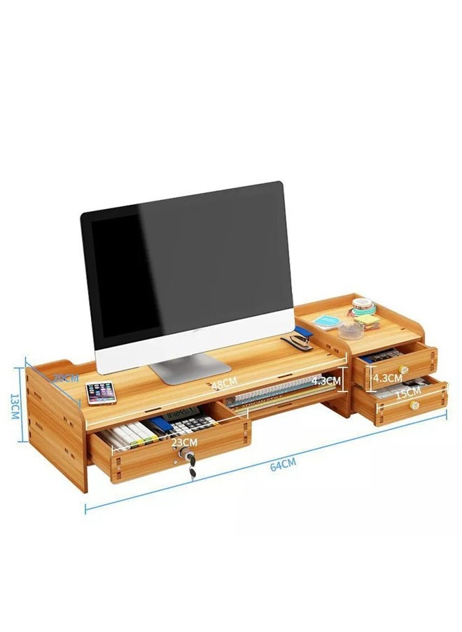 Generic - Monitor Base And Desktop Storage With Drawers - Image 1