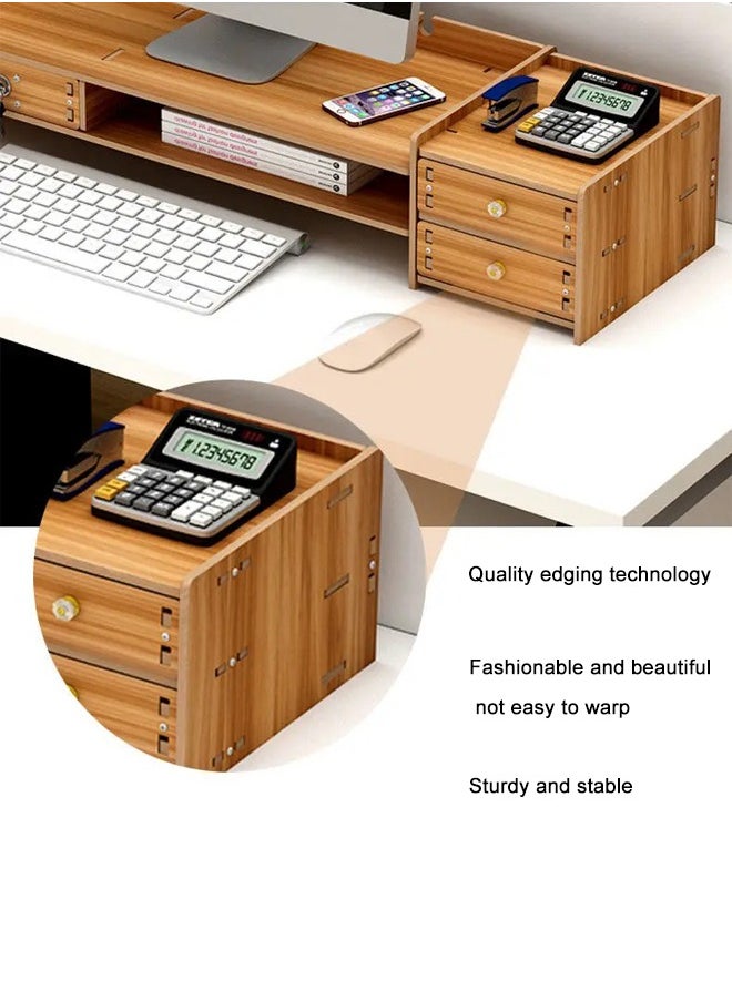 Generic - Monitor Base And Desktop Storage With Drawers - Image 1