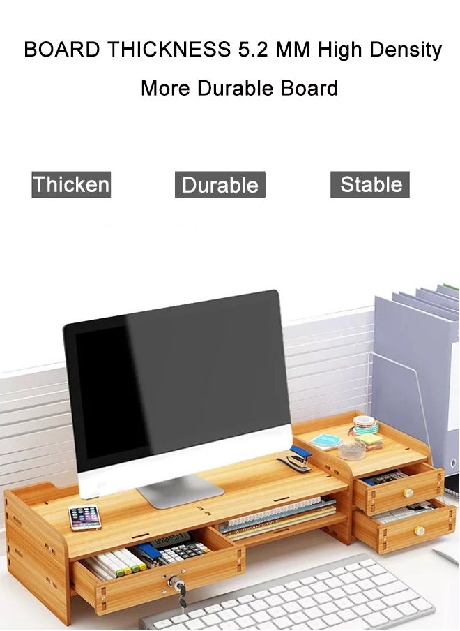 Generic - Monitor Base And Desktop Storage With Drawers - Image 1