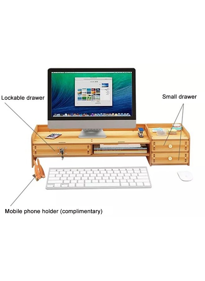 Generic - Monitor Base And Desktop Storage With Drawers - Image 1