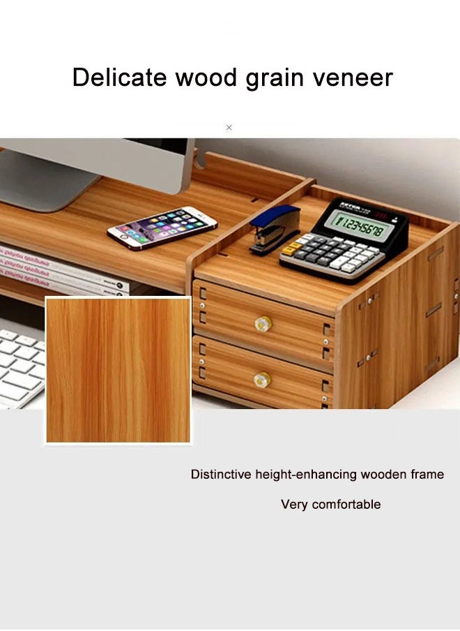 Generic - Monitor Base And Desktop Storage With Drawers - Image 1