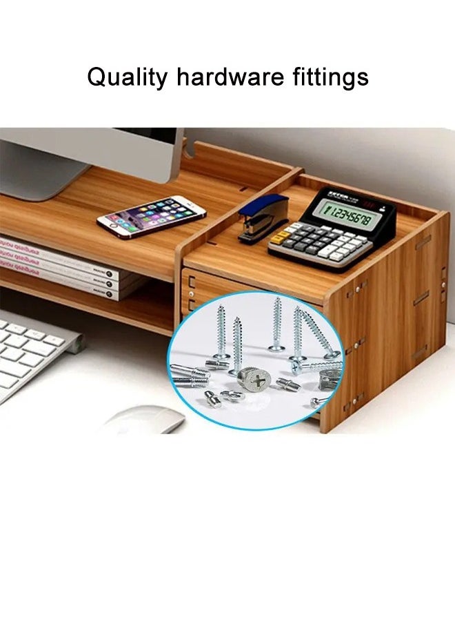 Generic - Monitor Base And Desktop Storage With Drawers - Image 1