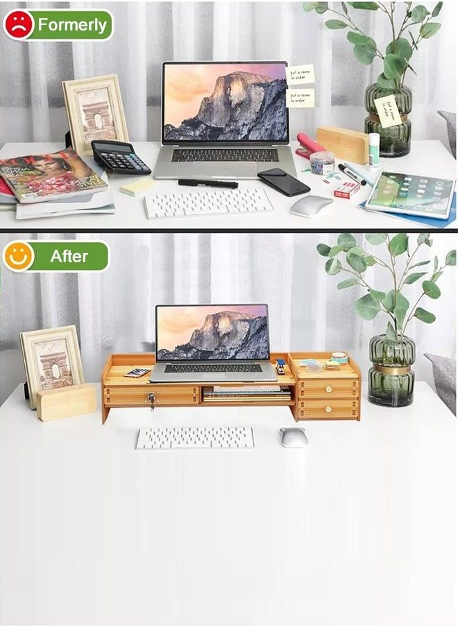 Generic - Monitor Base And Desktop Storage With Drawers - Image 1