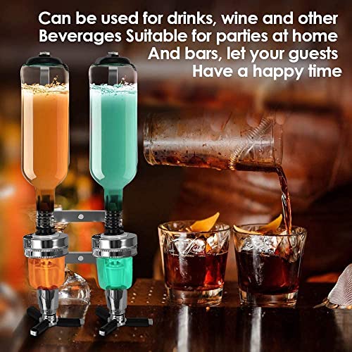 MUGLIO 4 Bottle Wall Mounted Liquor Dispenser Bar Butler Bracket Solo Optic Spirit Wine Bottle Beverage Stand Drinkware Set - Image 5