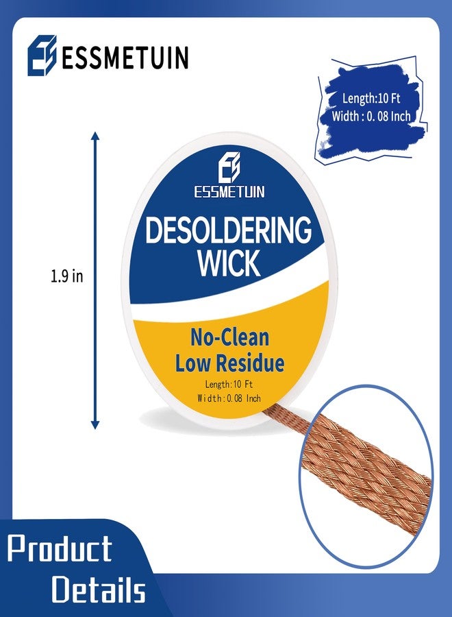 Essmetuin Solder flux for Electronics Soldering, No Clean Soldering Flux Paste & Desoldering Wick - Image 4