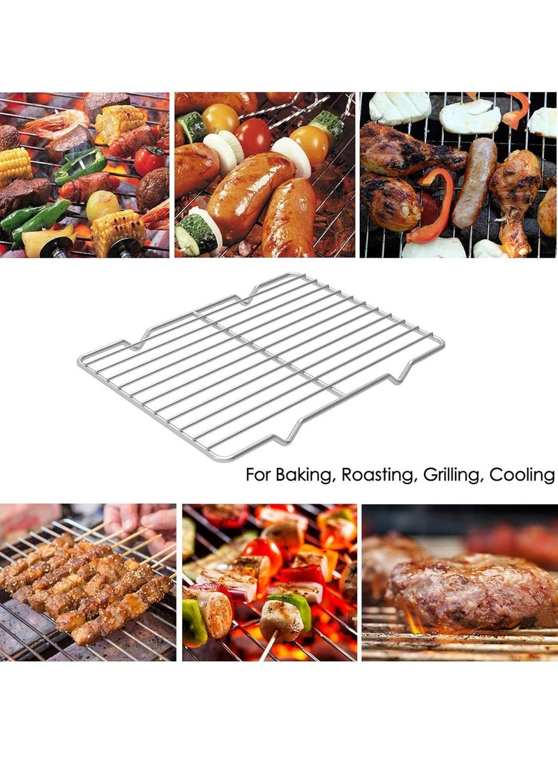Linkidea Linkidea Metal Grate Cooling Rack Pack of 2, Stainless Steel Baking Cooling Rack Rectangle 7.8'' x 10.2'', Oven Safe Grid Wire Racks for Roasting Disposable Pan - Image 5