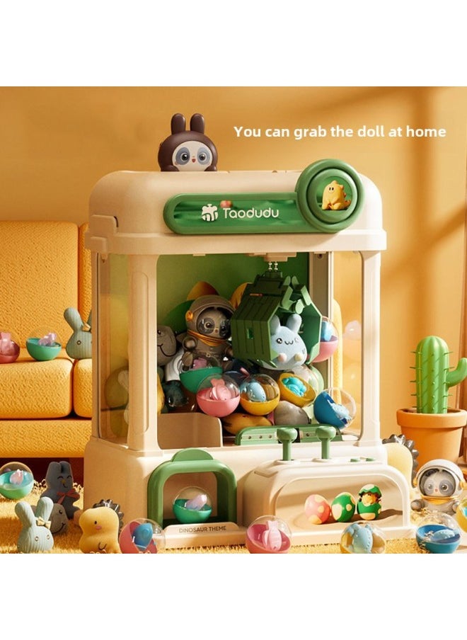 [Tao Doodle] Children's Electric Doll Grab Machine Coin-operated Toy Boy And Girl Clamp Doll Fun Gashapon Machine Gift-Color:[cute Rabbit Gift Box Model] Free 30 Dolls + 10 Gashapon + 10 Coins  - Image 3