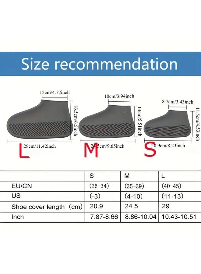 Dark Gray High Elasticity Silicone Rain Boots L 40 44 Reusable Durable Breathable for Hiking Camping - Image 4