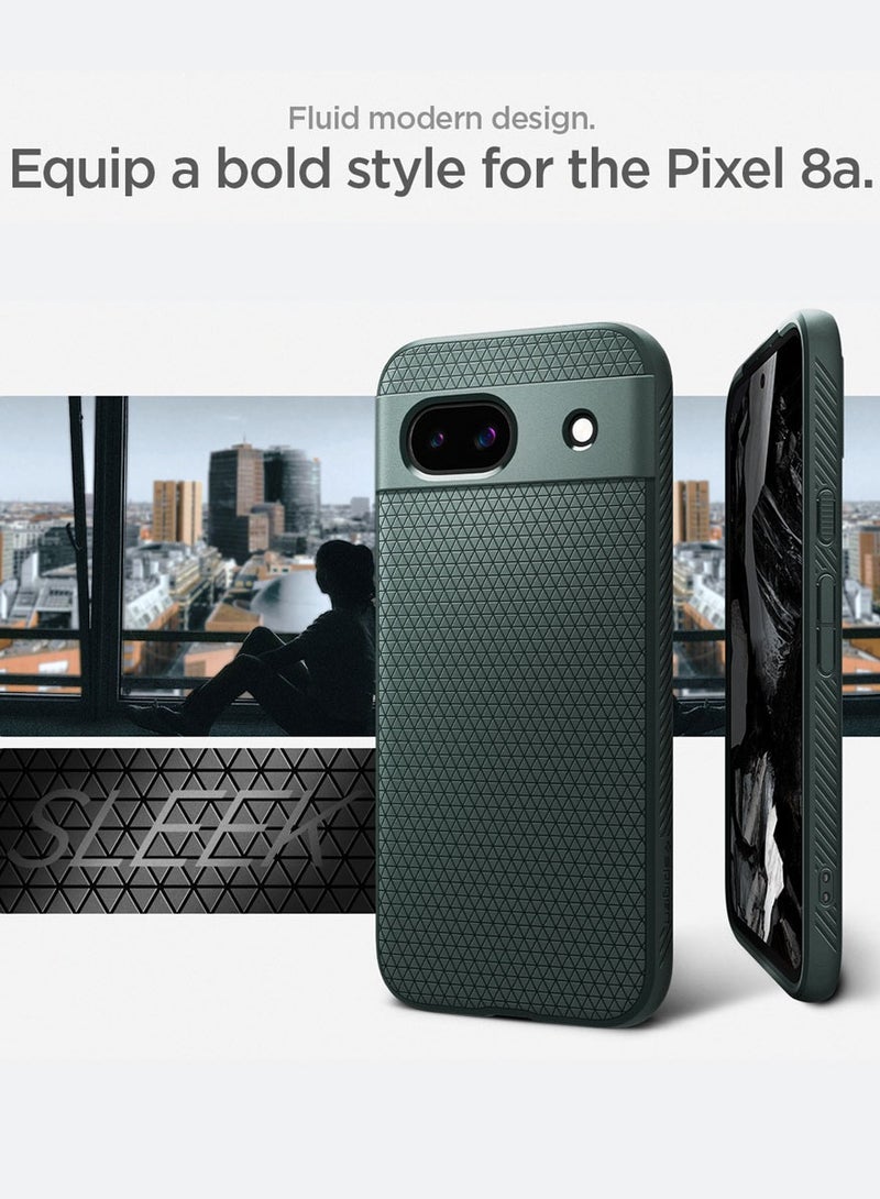 Spigen غطاء حماية Liquid Air لهاتف Google Pixel 8a - أخضر داكن - Image 3