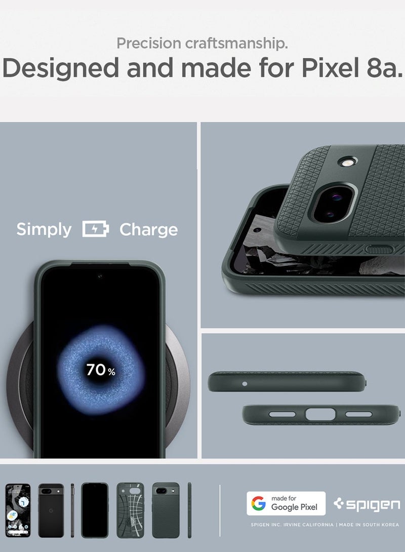 Spigen غطاء حماية Liquid Air لهاتف Google Pixel 8a - أخضر داكن - Image 5